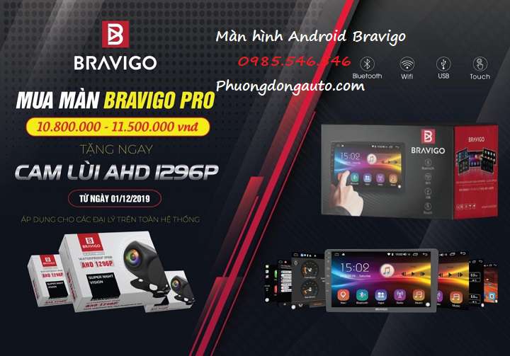 Bảng báo giá màn Android Bravigo 2020...