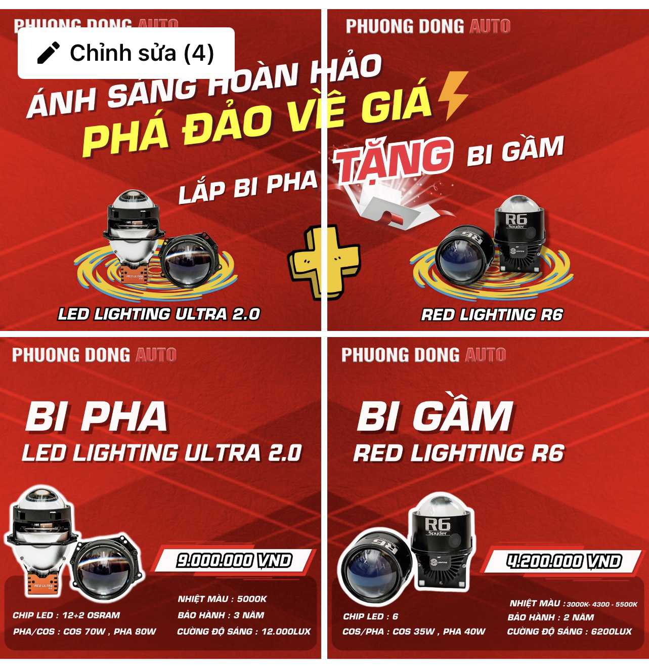 Lắp bi pha, tặng bi gầm tại Phương Đông ...