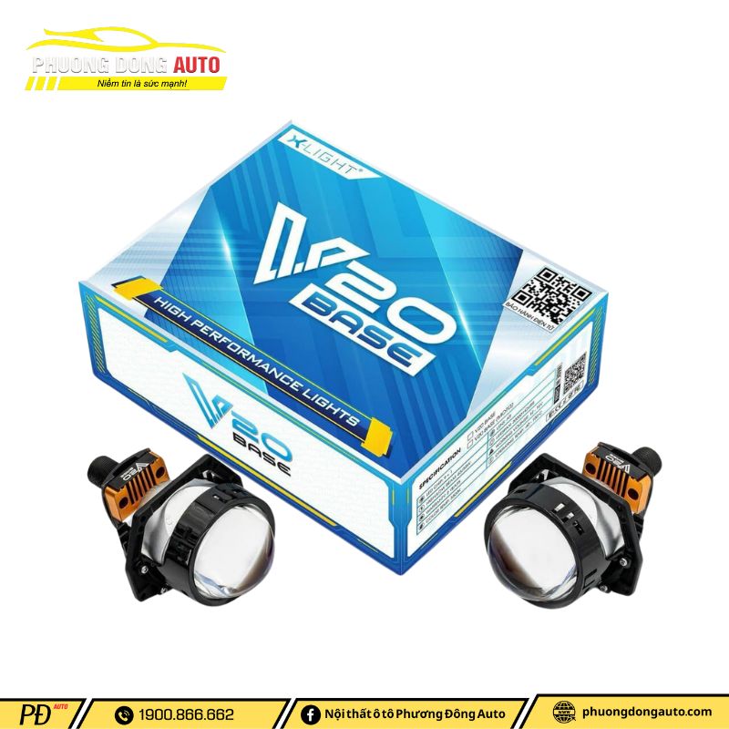 Bi LED X-Light V20 Base New 2024 tăng sáng tối ưu