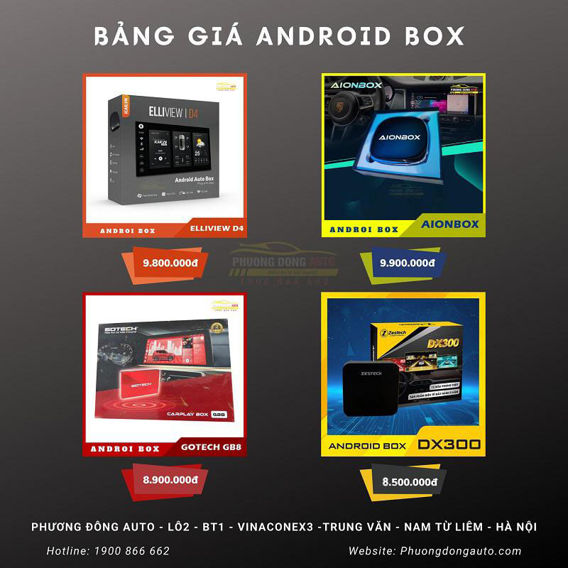 Bảng báo giá Box Android ô tô tốt nhất...