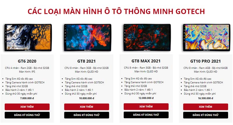 Màn hình Android Gotech GT8 Max