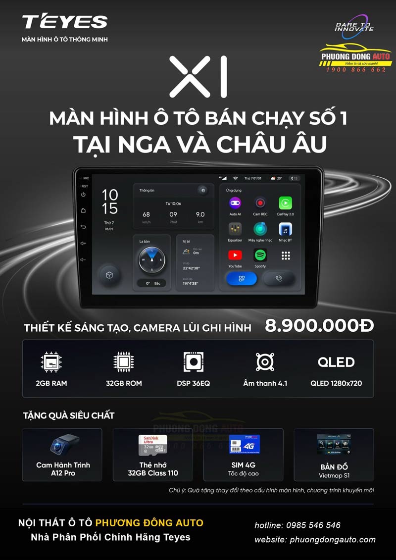 Màn hình Android Teyes X1 – Siêu phẩm cô...